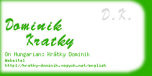 dominik kratky business card